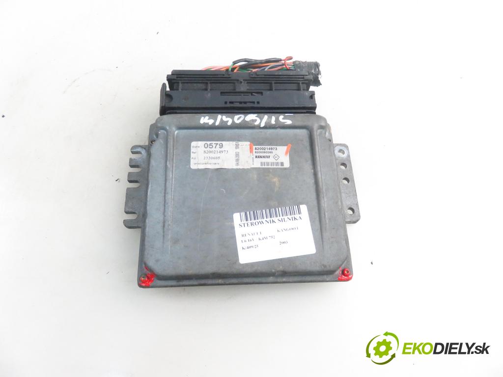 RENAULT KANGOO (KC0/1_) KOMBI 2003 70,00 1.6 16V - K4M 752 1598,00 Riadiaca jednotka Motor 8200214973 ; 8200080285