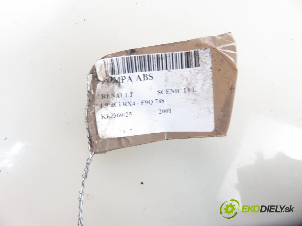 RENAULT SCENIC I (JA0/1_) CROSSOVER 2001 74,00 1.9 dCi RX4 - F9Q 748 1870,00 Pumpa ABS 0273004396 ; 7700430801 ; 0265220544 (Pumpa ABS)