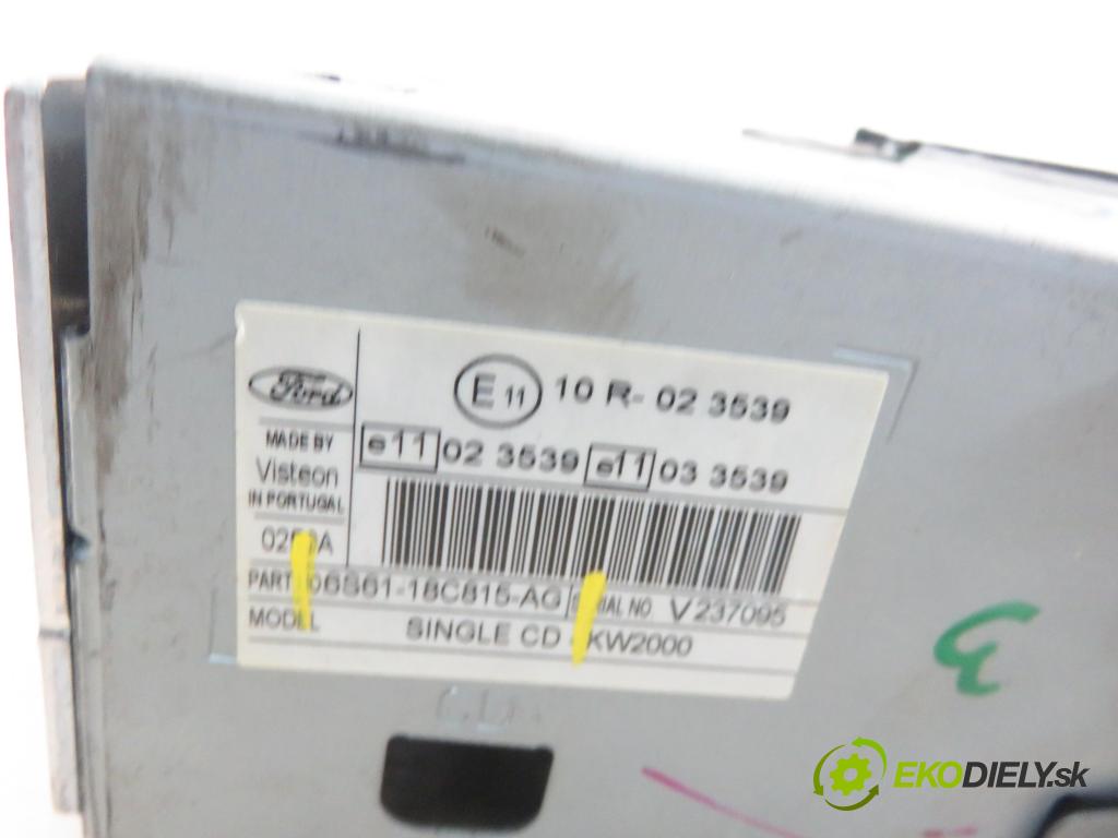 FORD FOCUS II Turnier (DA_, FFS, DS) KOMBI 2006 80,00 1.6 TDCi 109 - G8DE 1560,00 RADIO CD 6S6118C815AG