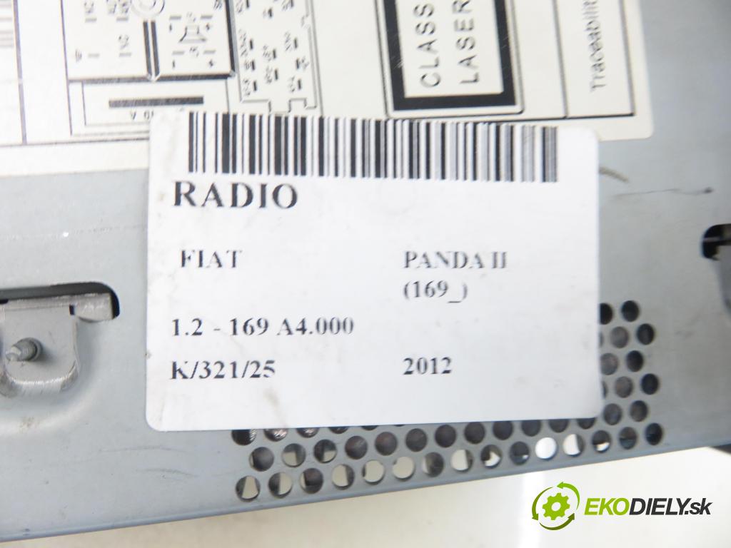 FIAT PANDA (169_) HB 2012 51,00 1.2 - 169 A4.000 1242,00 RADIO CD 7355144470