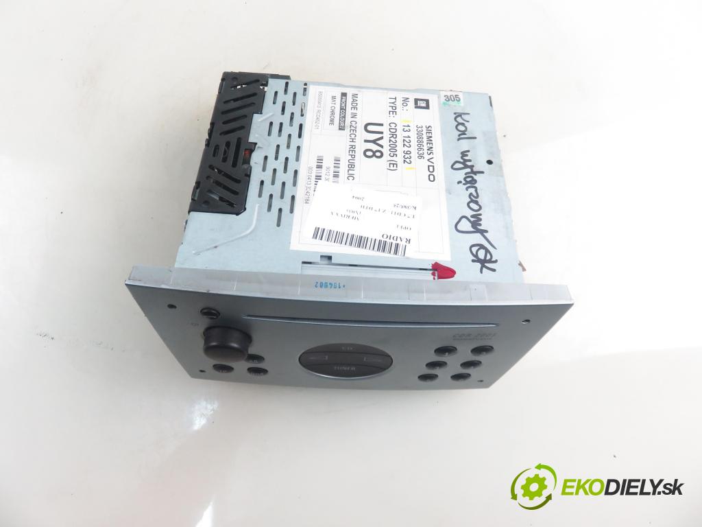 OPEL MERIVA A nadwozie wielkoprzestrzenne (MPV) (X03) HB 2004 74,00 1.7 CDTI 100 - Z 17 DTH 1686,00 RADIO CD 13122932