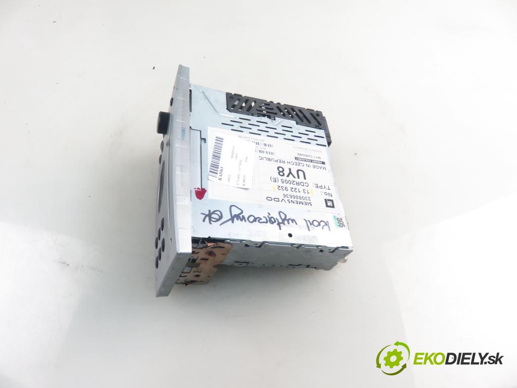 OPEL MERIVA A nadwozie wielkoprzestrzenne (MPV) (X03) HB 2004 74,00 1.7 CDTI 100 - Z 17 DTH 1686,00 RADIO CD 13122932