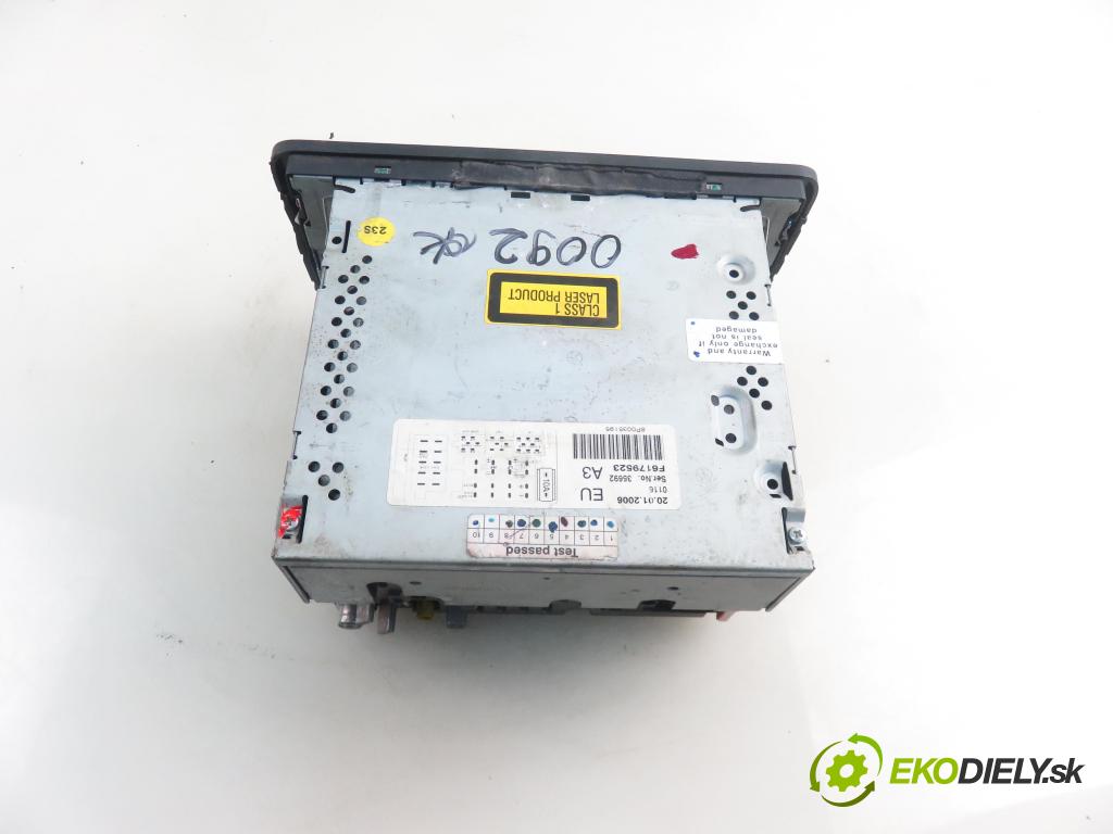 AUDI A3 (8P1) HB 2005 103,00 2.0 TDI PD 16V 140 1968,00 RADIO CD 8P0035195