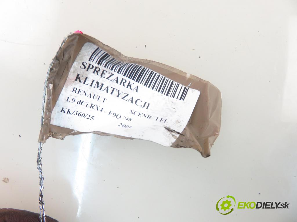 RENAULT SCENIC I (JA0/1_) CROSSOVER 2001 74,00 1.9 dCi RX4 - F9Q 748 1870,00 KOMPRESOR: klimatizácie 7700105765 (Kompresor klimatizácie)