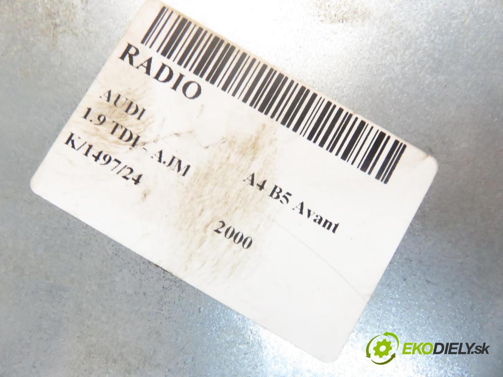 AUDI A4 Avant (8D5, B5) KOMBI 2000 85,00 1.9 TDI - AJM 1896,00 RADIO Modul 4B0035186E