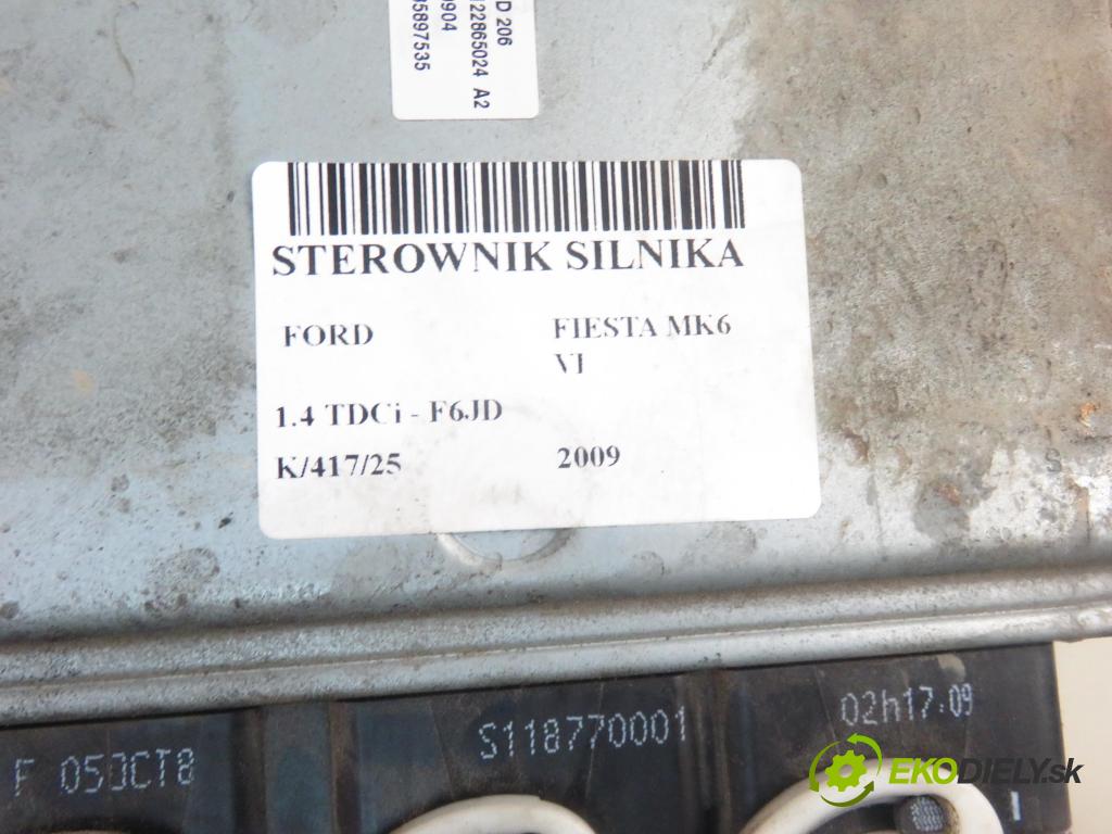 FORD FIESTA VI (CB1,CCN) HB 2009 50,00 1.4 TDCi 68 8V - F6JD 1399,00 Riadiaca jednotka Motor 5WS40584BT ; 8V2112A650EB
