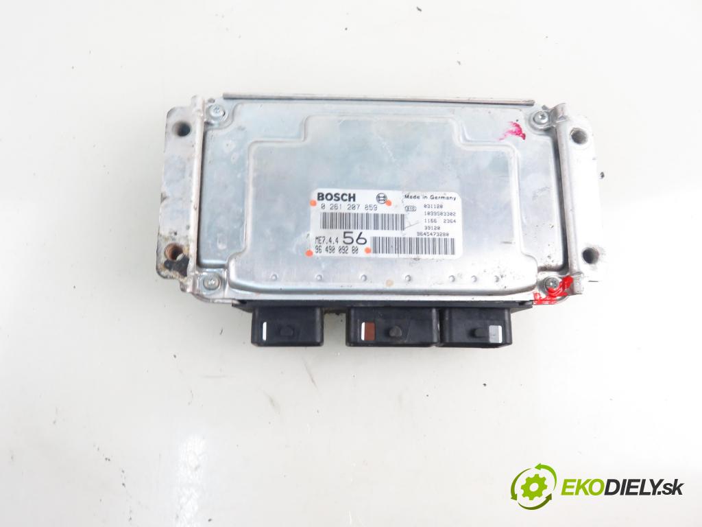 PEUGEOT PARTNER Combispace (5F) KOMBIVAN 2004 80,00 1.6 16V 109 - NFU (TU5JP4) 1587,00 Riadiaca jednotka Motor 0261207859 ; 9649009280