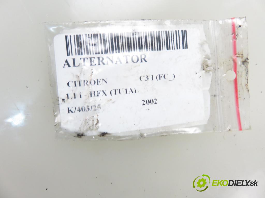 CITROEN C3 I (FC_) HB 2002 44,00 1.1 i - HFX (TU1A) 1124,00 Alternátor 9642879680 ; SG9B064 (Alternátor)