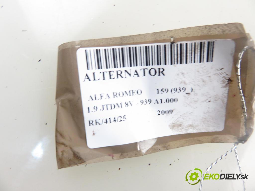 ALFA ROMEO 159 (939_) SEDAN 2009 88,00 1.9 JTDM 8V - 939 A1.000 1910,00 Alternátor 51764265 ; MS1012101090 (Alternátor)