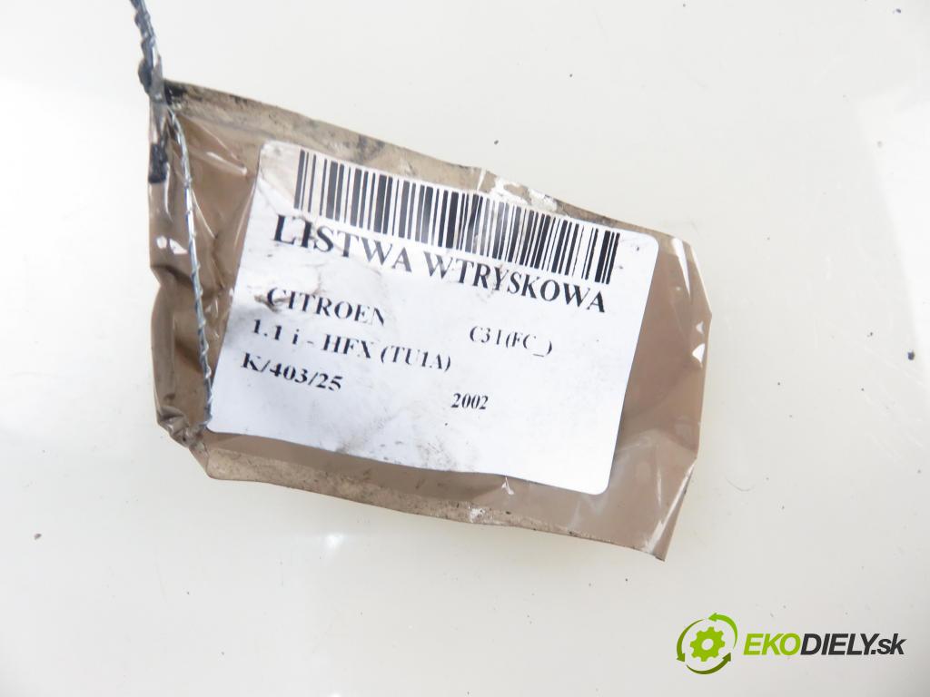 CITROEN C3 I (FC_) HB 2002 44,00 1.1 i - HFX (TU1A) 1124,00 Lišta vstrekovacia 9628982980D ; 9638128080 (Vstrekovacia lišta)