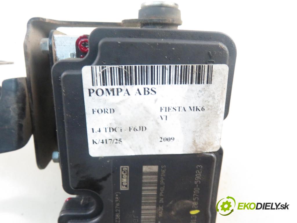 FORD FIESTA VI (CB1,CCN) HB 2009 50,00 1.4 TDCi 68 8V - F6JD 1399,00 Pumpa ABS 06210955813 ; 8V512M110AD ; 06210213174 (Pumpa ABS)