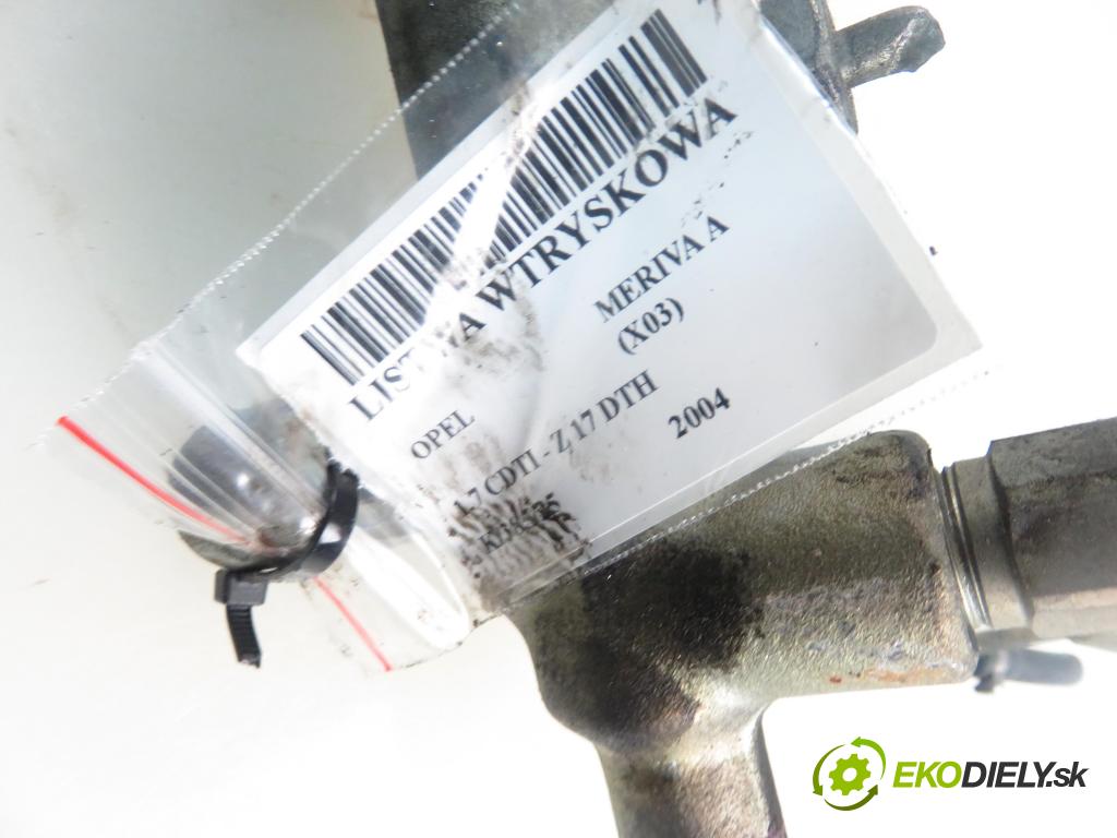 OPEL MERIVA A nadwozie wielkoprzestrzenne (MPV) (X03) HB 2004 74,00 1.7 CDTI 100 - Z 17 DTH 1686,00 Lišta vstrekovacia  (Vstrekovacia lišta)