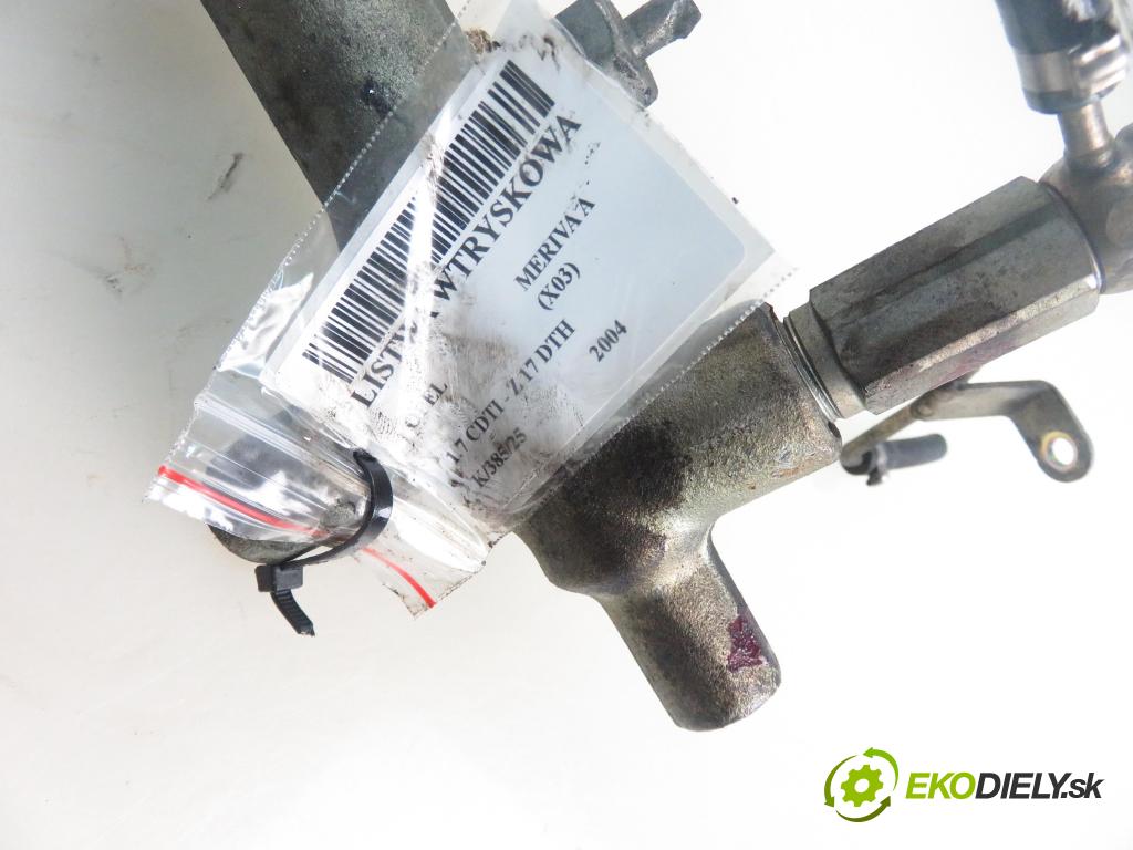 OPEL MERIVA A nadwozie wielkoprzestrzenne (MPV) (X03) HB 2004 74,00 1.7 CDTI 100 - Z 17 DTH 1686,00 Lišta vstrekovacia  (Vstrekovacia lišta)