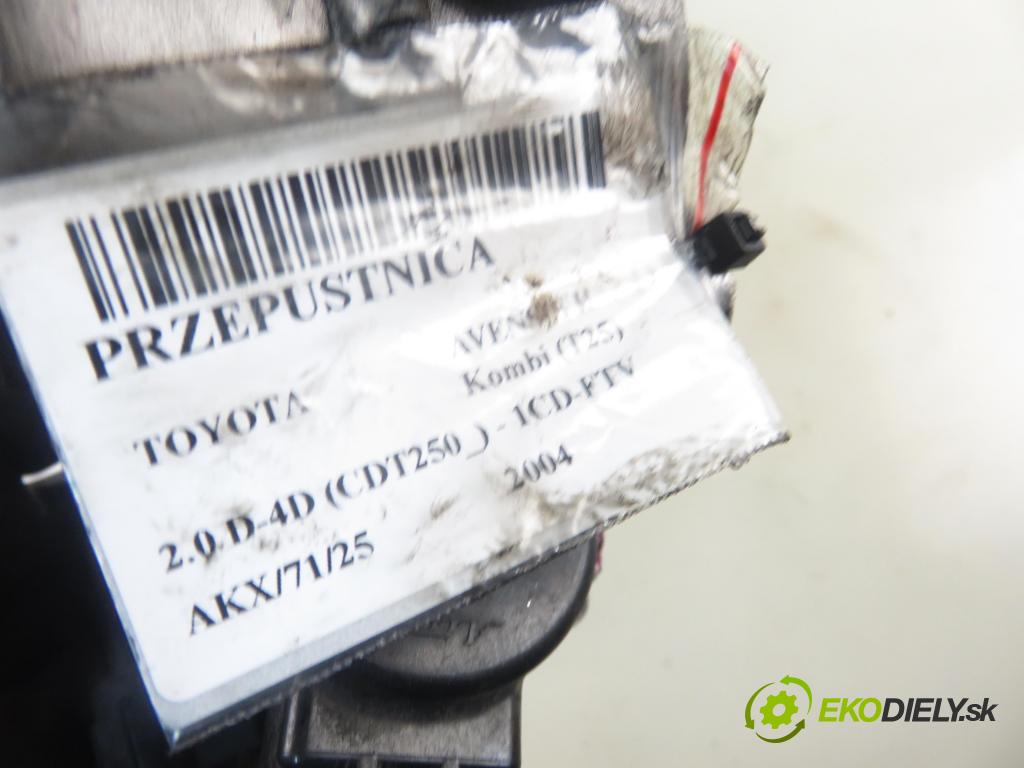 TOYOTA AVENSIS Kombi (_T25_) HB 2004 85,00 2.0 D-4D 116 - 1CD-FTV 1995,00 Škrtiaca klapka  (Škrtiaca klapka)