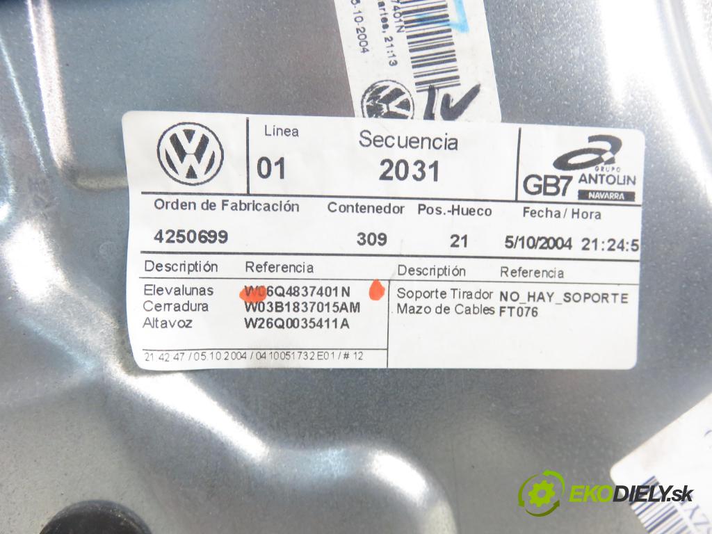 VW POLO (9N_) HB 2004 55,00 1.4 TDI - BAY 1422,00 mechanismus oken 6Q4837755 ; 6Q4837401N