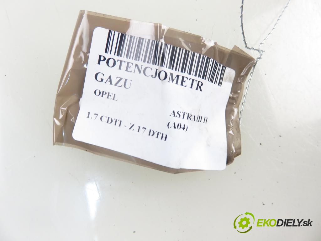 OPEL ASTRA H (A04) HB 2004 74,00 1.7 CDTI 100 - Z 17 DTH 1686,00 Potenciometer plynu 9157998BK ; 6PV00811200 (Pedál)