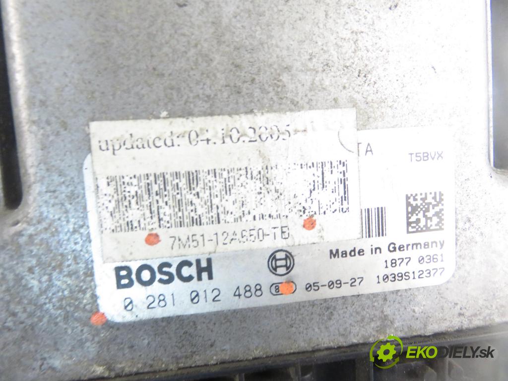FORD FOCUS II Turnier (DA_, FFS, DS) KOMBI 2005 80,00 1.6 TDCi 109 - G8DE 1560,00 Riadiaca jednotka Motor 0281012488 ; 7M5112A650TB