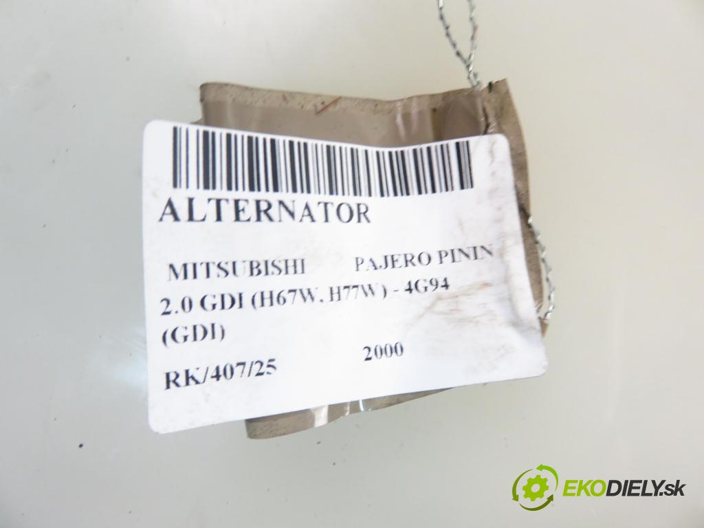 MITSUBISHI PAJERO PININ (H6_W, H7_W) SUV 2000 95,00 2.0 GDI 1999,00 Alternátor MD360635 ; A3TB0291 (Alternátor)