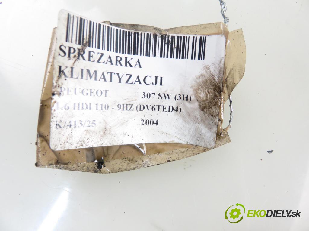 PEUGEOT 307 SW (3H) KOMBI 2004 80,00 1.6 HDI 110 - 9HZ (DV6TED4) 1560,00 KOMPRESOR: klimatizácie 9655191580 (Kompresor klimatizácie)