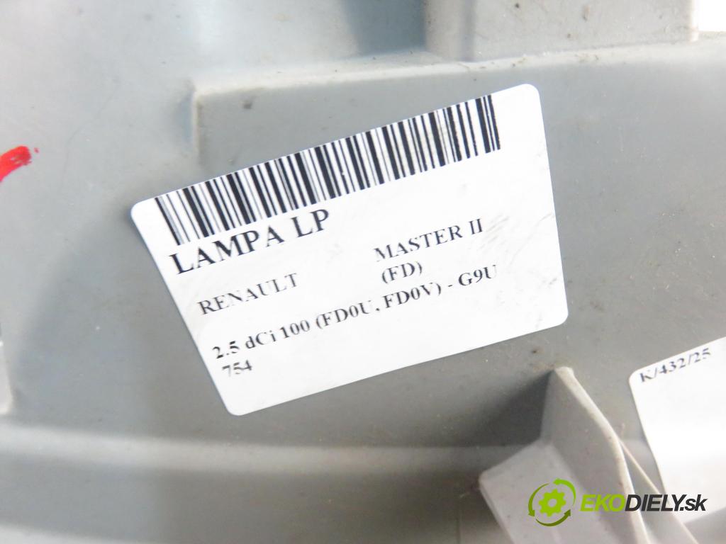 RENAULT MASTER II Skrzynia (FD) FURGON 2004 73,00 2.5 dCi 100 - G9U 754 2464,00 světlo LP