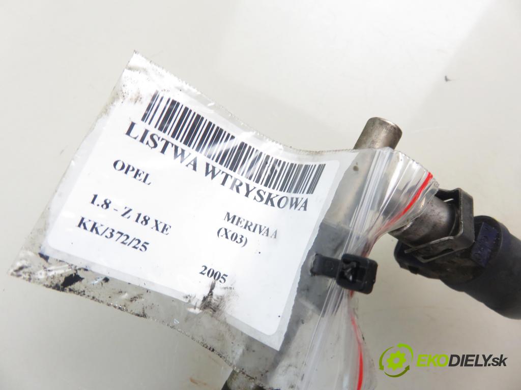 OPEL MERIVA A nadwozie wielkoprzestrzenne (MPV) (X03) HB 2005 92,00 1.8 - Z 18 XE 1796,00 Lišta vstrekovacia 5WS04490 ; 09158663 (Vstrekovacia lišta)