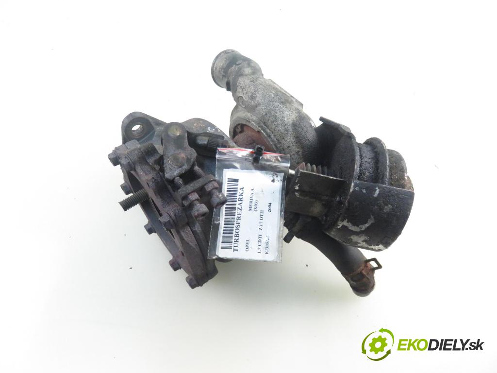 OPEL MERIVA A nadwozie wielkoprzestrzenne (MPV) (X03) HB 2004 74,00 1.7 CDTI 100 - Z 17 DTH 1686,00 RYCHLONABÍJEČKA: 8973000923 ; 4913106003 (Turbodúchadla (kompletní))