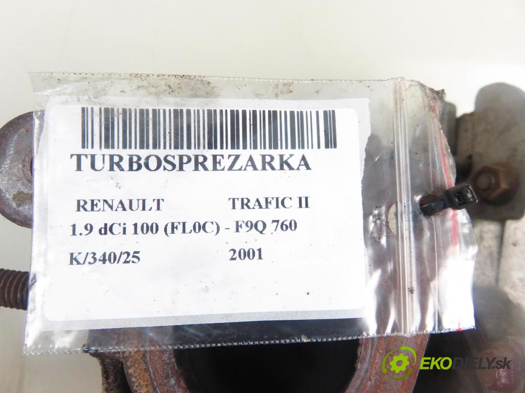 RENAULT TRAFIC II Skrzynia (FL) FURGON 2001 74,00 1.9 dCi 100 - F9Q 760 1870,00 RYCHLONABÍJEČKA: 8200544911 (Turbodúchadla (kompletní))
