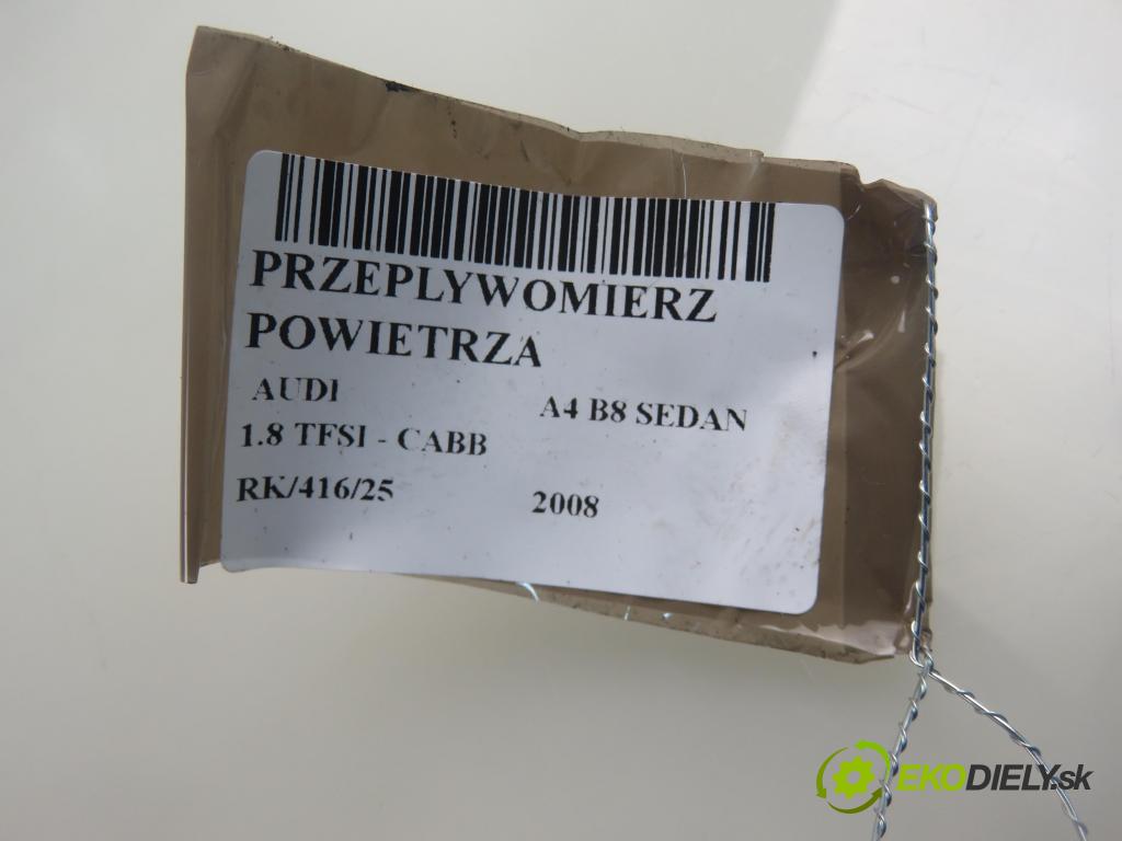 AUDI A4 (8K2, B8) SEDAN 2008 118,00 1.8 TFSI - CABB 1798,00 váha vzduchu vzduchu 06F906461B ; AFH60M27A