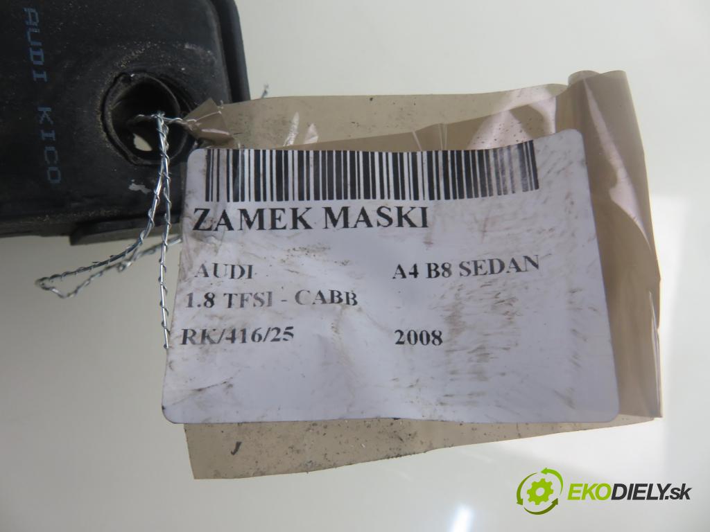 AUDI A4 (8K2, B8) SEDAN 2008 118,00 1.8 TFSI - CABB 1798,00 zámok kapoty 8T0823509