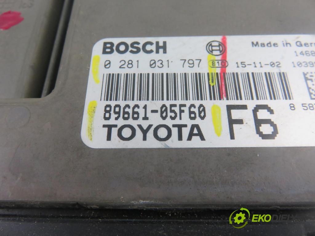 TOYOTA AVENSIS sedan (_T27_) SEDAN 2016 105,00 2.0 D-4D (WWT271_) - 2WW 1995,00 Riadiaca jednotka Motor 8966105F60 ; 0281031797