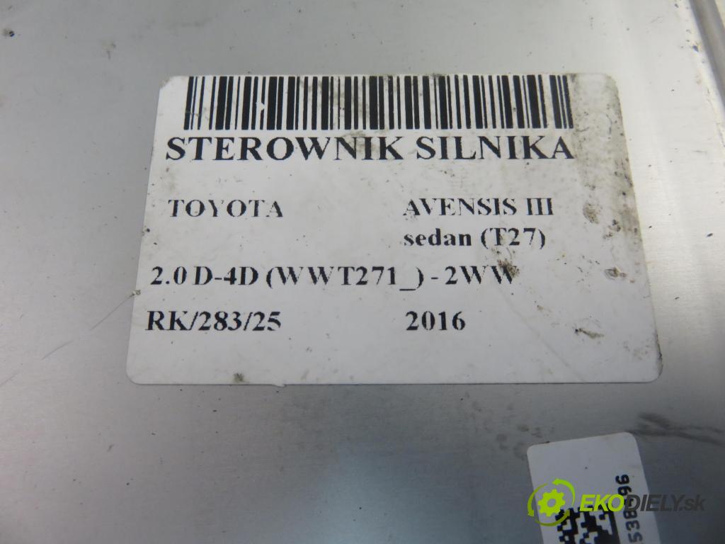 TOYOTA AVENSIS sedan (_T27_) SEDAN 2016 105,00 2.0 D-4D (WWT271_) - 2WW 1995,00 Riadiaca jednotka Motor 8966105F60 ; 0281031797