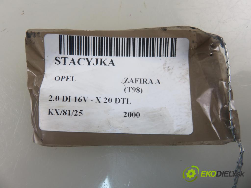 OPEL ZAFIRA A Nadwozie Wielkopojemne (MPV) (T98)  MINIVAN 2000 60,00 2.0 DI 16V - X 20 DTL 1995,00 spinačka 24445098 ; 5WK4763 (Spínacia skrinka a kľúč)