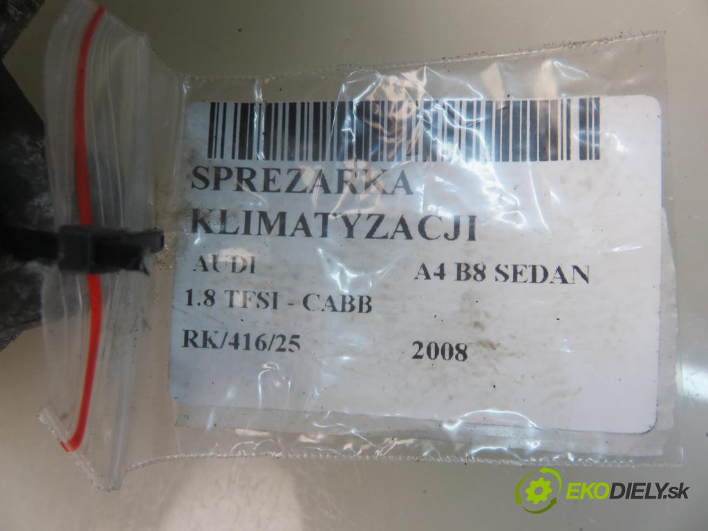 AUDI A4 (8K2, B8) SEDAN 2008 118,00 1.8 TFSI - CABB 1798,00 KOMPRESOR: klimatizácie 8K0260805E ; 4471906903 (Kompresor klimatizácie)