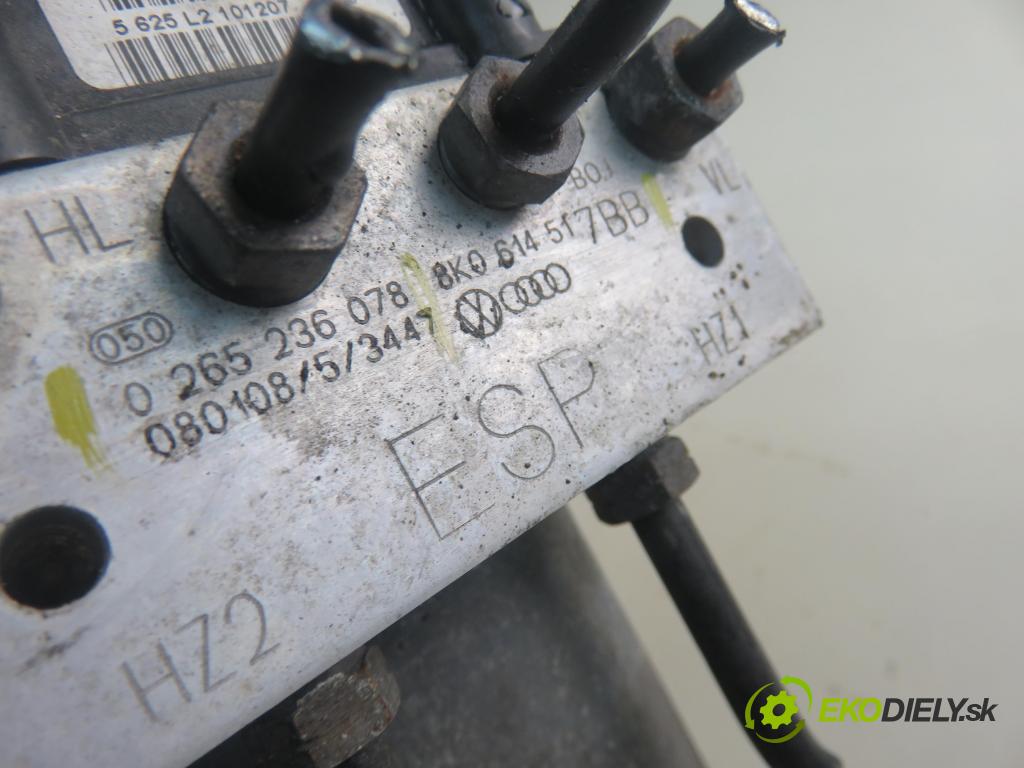 AUDI A4 (8K2, B8) SEDAN 2008 118,00 1.8 TFSI - CABB 1798,00 Pumpa ABS 8K0614517BB ; 0265950934 ; 0265236078 (Pumpa ABS)