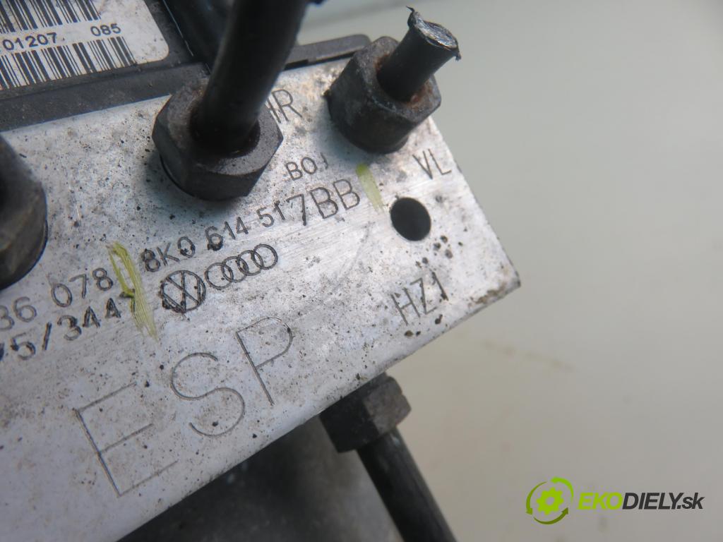 AUDI A4 (8K2, B8) SEDAN 2008 118,00 1.8 TFSI - CABB 1798,00 Pumpa ABS 8K0614517BB ; 0265950934 ; 0265236078 (Pumpa ABS)