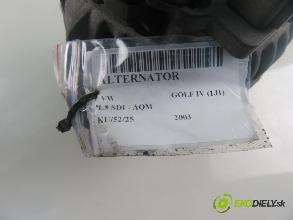 VW GOLF IV (1J1) HB 2003 50,00 1.9 SDI 68 - AQM 1896,00 Alternátor 028903028E ; 0124515010 (Alternátor)