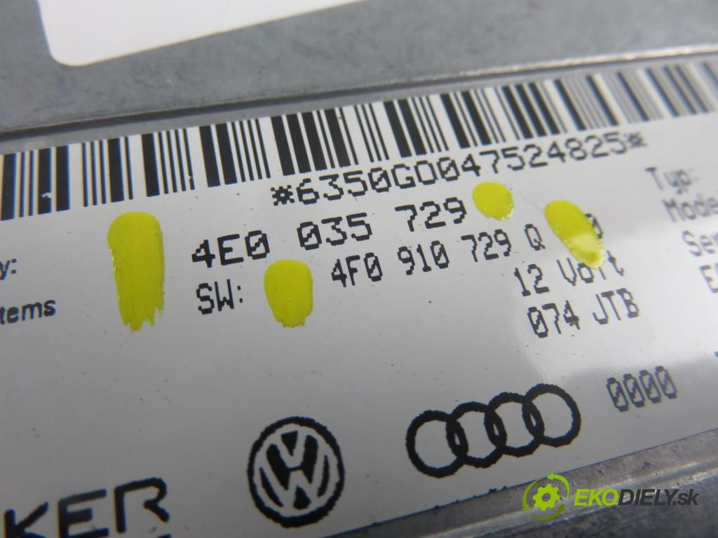 AUDI A6 (4F2, C6) SEDAN 2004 165,00 3.0 TDI quattro - BMK 2967,00 řídící jednotka / MODUL INNE 4F0910729Q ; 4E0035729
