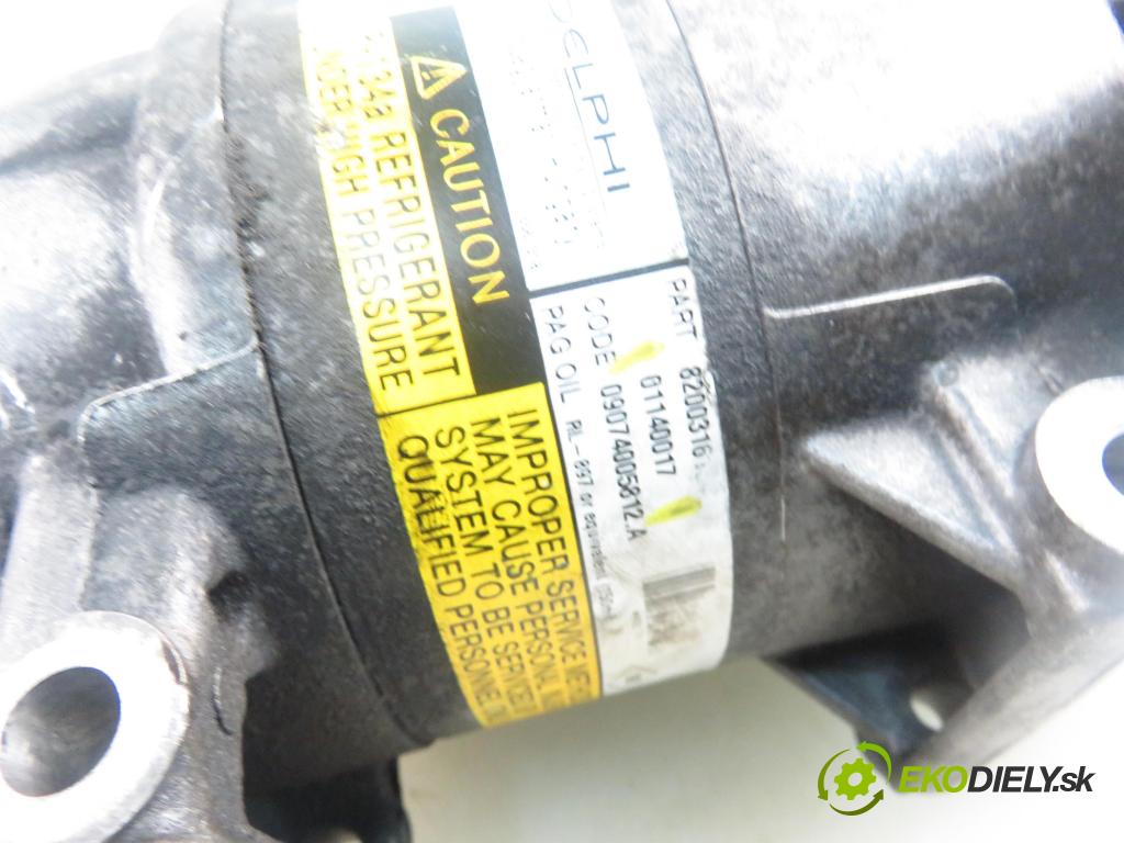 RENAULT MEGANE II Kombi (KM0/1_) KOMBI 2004 0,00 1.5 dCi - K9K 728 1461,00 KOMPRESOR: klimatizácie 01140017 (Kompresor klimatizácie)