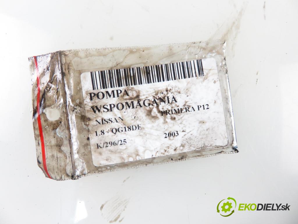 NISSAN PRIMERA (P12) LIFTBACK 2003 85,00 1.8 - QG18DE 1769,00 Pumpa servočerpadlo  (Servočerpadlo, pumpa riadenia)