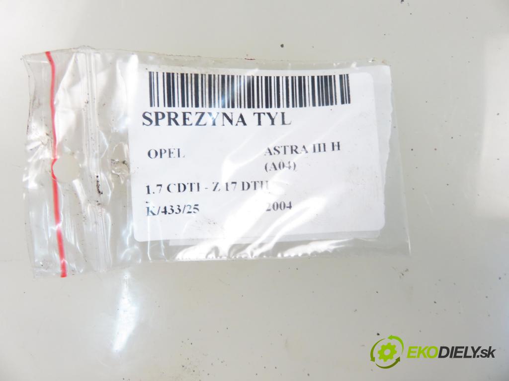 OPEL ASTRA H (A04) HB 2004 74,00 1.7 CDTI 100 - Z 17 DTH 1686,00 Pružina zadné