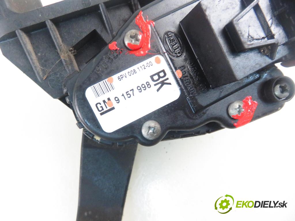 OPEL ASTRA G liftback (T98) HB 2001 62,00 1.6 8V - Z 16 SE 1598,00 Potenciometer plynu 9157998BK ; 6PV00811200 (Pedál)