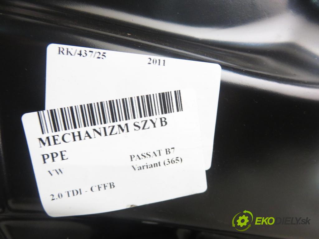 VW PASSAT B7 Variant (365) KOMBI 2011 103,00 2.0 TDI - CFFB 1968,00 mechanismus oken PPE 3AA837756 ; 3C0959792C