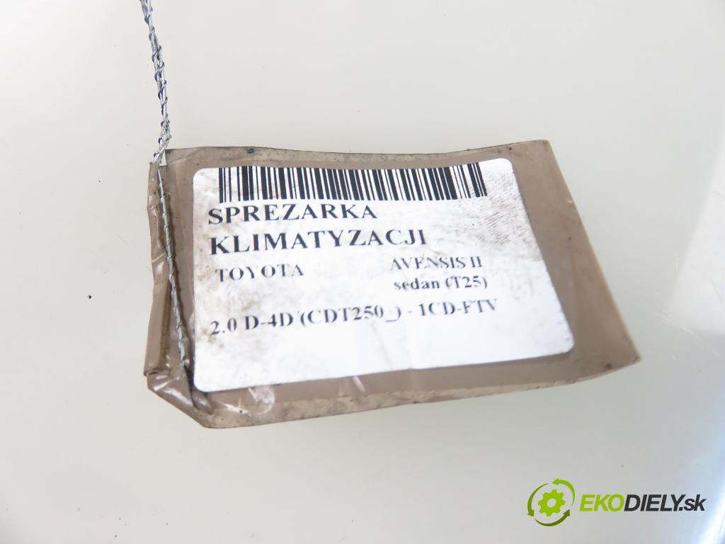 TOYOTA AVENSIS sedan (_T25_) SEDAN 2004 85,00 2.0 D-CAT 116- 1CD-FTV 1995,00 KOMPRESOR: klimatizácie 4472209752 (Kompresor klimatizácie)