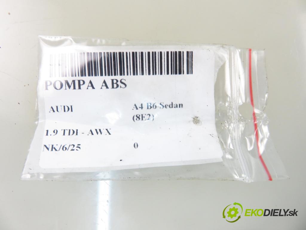 AUDI A4 (8E2, B6) SEDAN 2001 96,00 1.9 TDI PD 130 - AWX 1896,00 Pumpa ABS 0265950011 ; 0265225048 (Pumpa ABS)