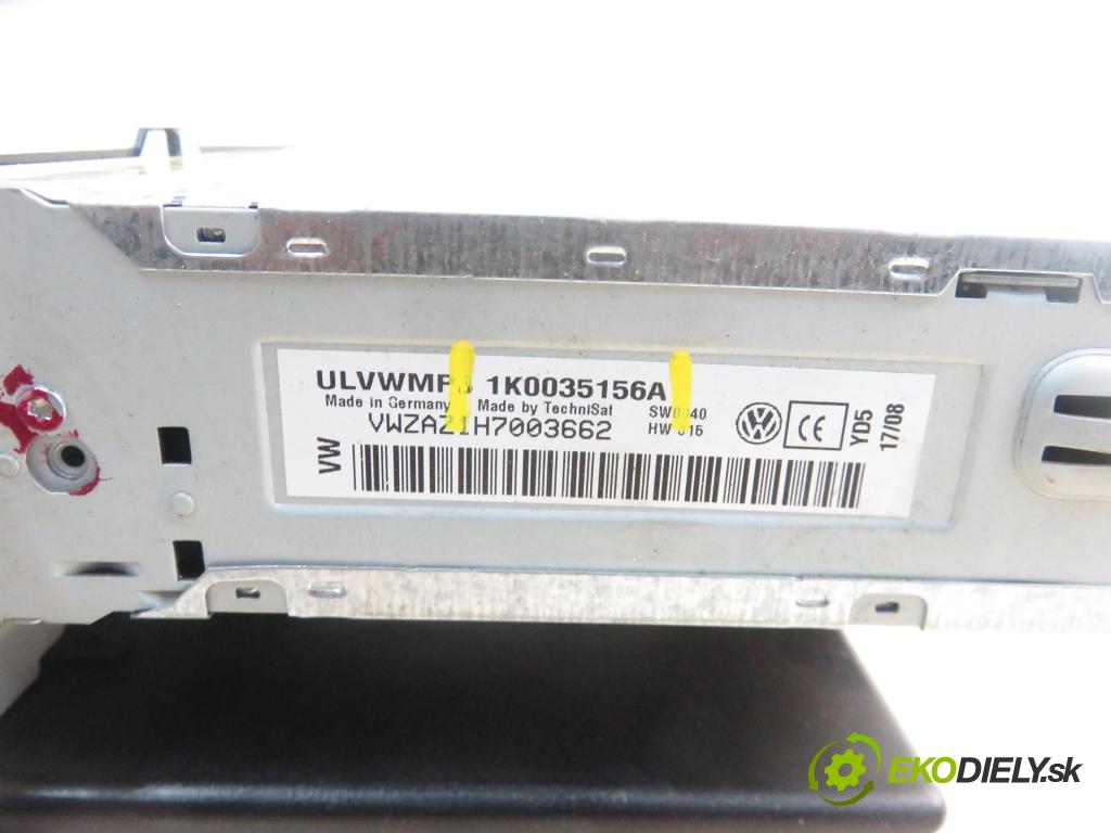 VW GOLF V Variant (1K5) KOMBI 2009 77,00 1.9 TDI - BXE 1896,00 RADIO CD 1K0035156A