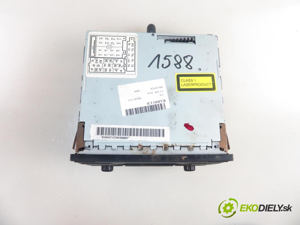 VW SHARAN (7M8, 7M9, 7M6) MINIVAN 2008 85,00 1.9 TDI - BVK 1896,00 RADIO CD 7M3035191C
