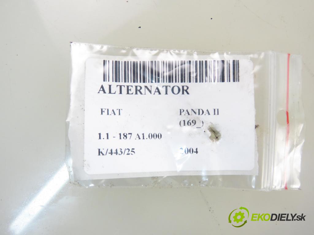 FIAT PANDA (169_) HB 2004 40,00 1.1 54 - 187 A1.000 1108,00 Alternátor 46843093 ; MS1022118220 (Alternátor)