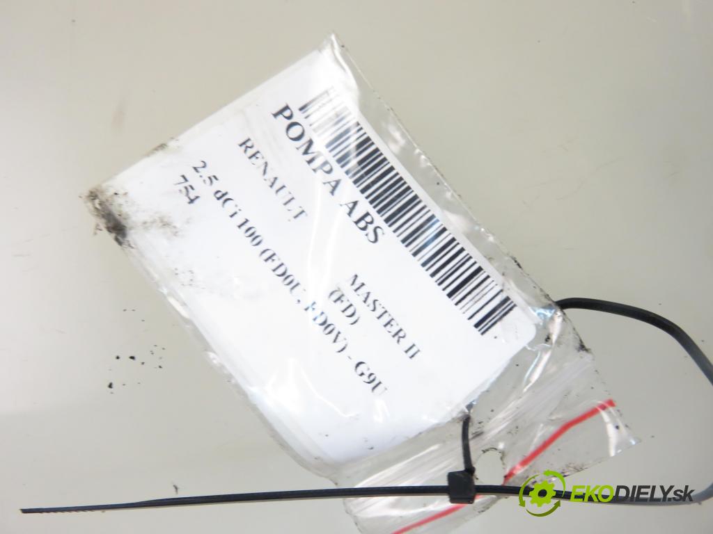 RENAULT MASTER II Skrzynia (FD) FURGON 2004 73,00 2.5 dCi 100 - G9U 754 2464,00 Pumpa ABS 8200196053 ; 13664106 ; 13509006U (Pumpa ABS)