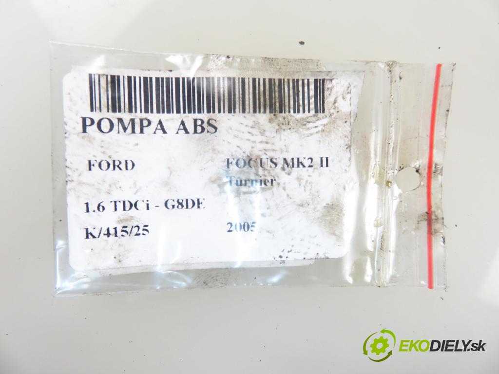 FORD FOCUS II Turnier (DA_, FFS, DS) KOMBI 2005 80,00 1.6 TDCi 109 - G8DE 1560,00 Pumpa ABS 10096001193 ; 3M512C405HB ; 10020602164 (Pumpa ABS)