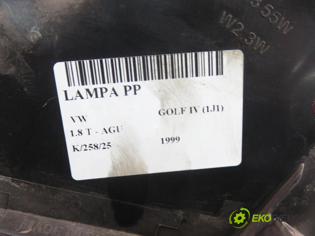 VW GOLF IV (1J1) HB 1999 110,00 1.8 T - AGU 1781,00 světlo PP